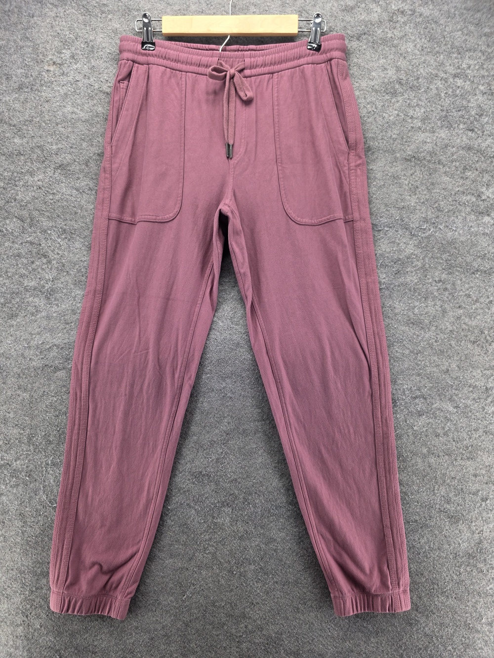 Athleta Jogger Pants Womens S Pink Farallon Elastic Waist Pockets 27.5 Inseam